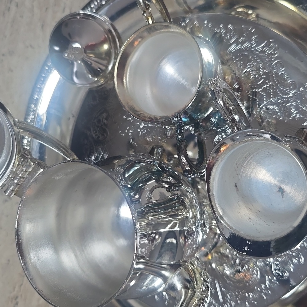 Silver Coffee Set with Tray - Picture 3 of 3